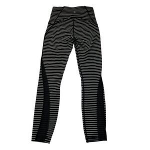 Lululemon Train Times Pant 25" Inseam Parallel Stripe Black and White Size 4